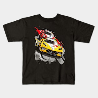 C8 Corvette Duo Racing Racecar Supercar Corvette C8.R Racing Car Lover Sportscar Corvette C8 Kids T-Shirt